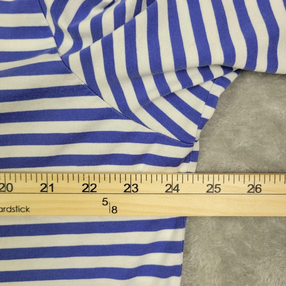 Ralph Lauren Polo Golf Shirt Mens XL Blue White Striped Short Sleeve‎ Casual